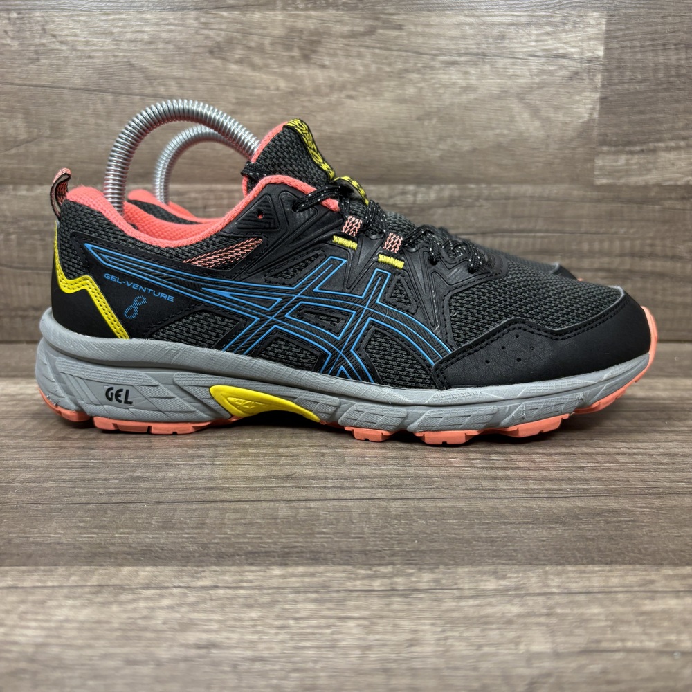 Asics Gel-Venture 8 Black Pink Womens US Size 8 EUR 39.5 1012A708 Running Shoes